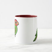Rot-verdeckter Parakeet Tasse (Zentrum)