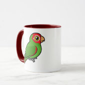 Rot-verdeckter Parakeet Tasse (Vorderseite Links)