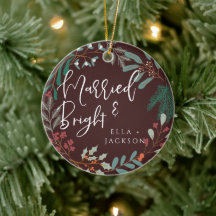 Rot Verheiratet und hell Erste Weihnachtsfeier Bot