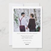 Rot verheiratet und strahlend, erstes Weihnachten  (Rückseite)