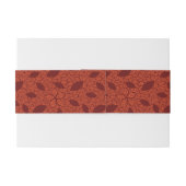 Rot verlässt Muster auf Orange Einladungsbanderole (Rückseitenbeispiel)