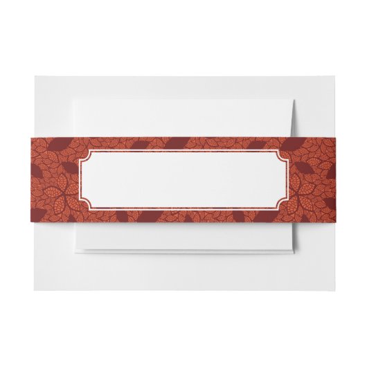 Rot verlässt Muster auf Orange Einladungsbanderole (Vorderseite Beispiel)