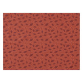 Rot verlässt Muster auf Orange Tischdecke (Vorderseite (Horizontal))
