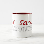 Rot versandet Logo-Tassen Zweifarbige Tasse (Mittel)