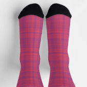 Rot Violett Karomuster Socken (Oben)