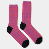 Rot Violett Karomuster Socken (Rechts)