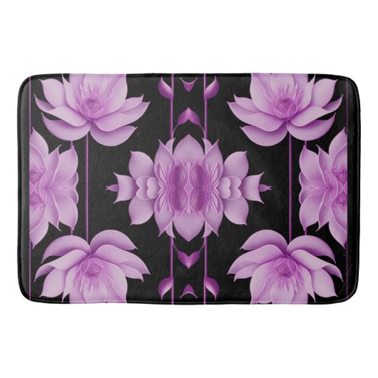 Rot-violett-Lotus Badematte (Vorderseite)