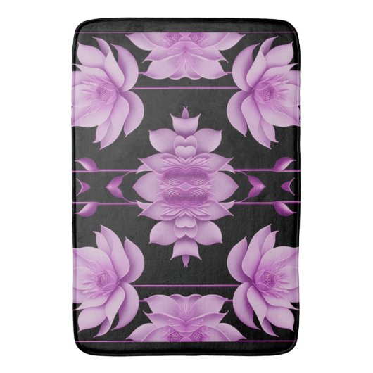 Rot-violett-Lotus Badematte (Vorderseite Vertikal)