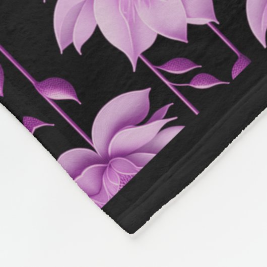 Rot-violett-Lotus Fleecedecke (Ecke)