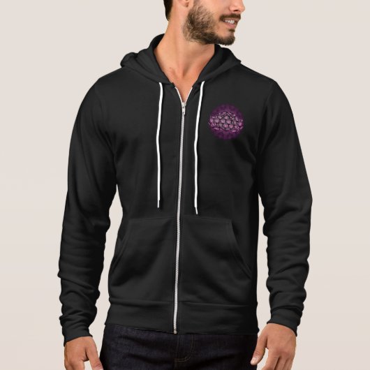 Rot-violett-Lotus Hoodie (Vorderseite)