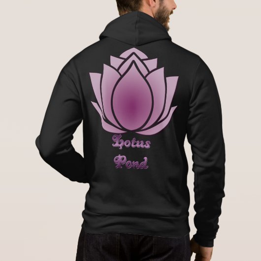 Rot-violett-Lotus Hoodie (Rückseite)
