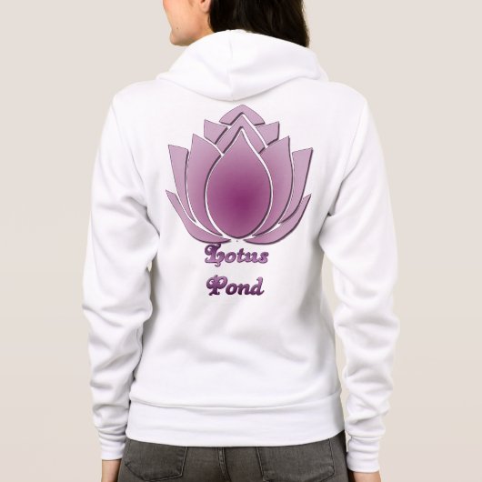 Rot-violett-Lotus Hoodie (Rückseite)
