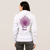 Rot-violett-Lotus Hoodie (Schwarz voll)