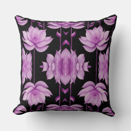 Rot-violett-Lotus Kissen