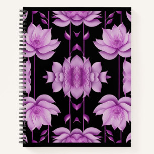 Rot-violett-Lotus Notizblock