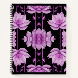Rot-violett-Lotus Notizblock