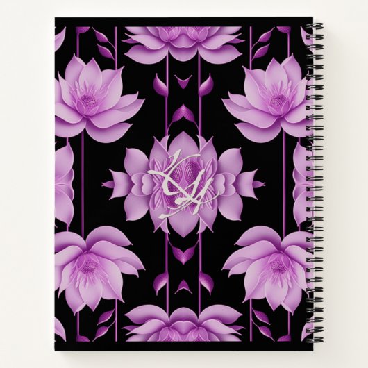 Rot-violett-Lotus Notizblock (Rückseite)