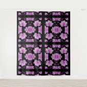 Rot-violett-Lotus Wandteppich (Vorderseite)