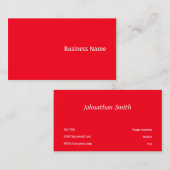 Rot Visitenkarte (Vorne/Hinten)