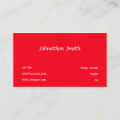 Rot Visitenkarte (Rückseite)