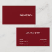 Rot Visitenkarte (Vorne/Hinten)