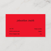 Rot Visitenkarte (Rückseite)