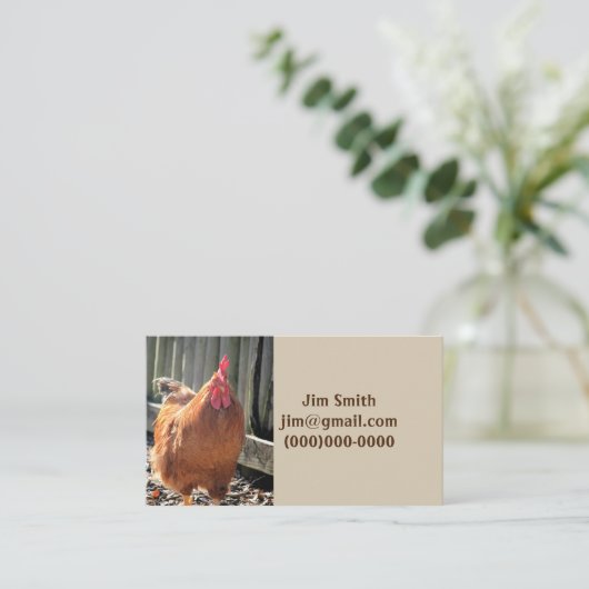 Rot Visitenkarte (Stehend Vorderseite)