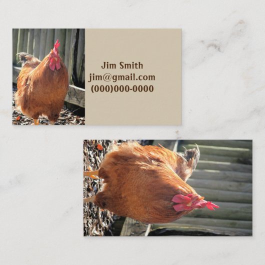 Rot Visitenkarte (Vorne/Hinten)