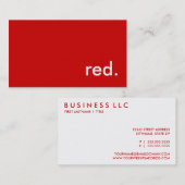 rot visitenkarte (Vorne/Hinten)