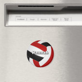 Rot-Volleyball-Kindergeburtstag Party Magnet (In Situ (Geschirrspüler))