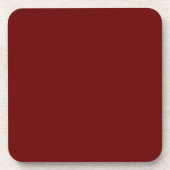 Rot (Vollfarbe) Getränkeuntersetzer (Vorderseite)