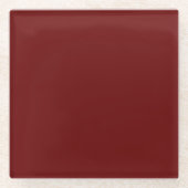 Rot (Vollfarbe) Glasuntersetzer (Vorderseite)