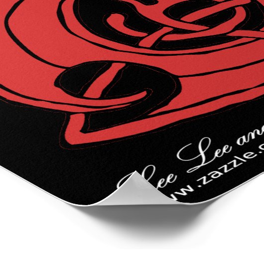 Rot vor dem Ansehen, drucken Poster (Ecke)