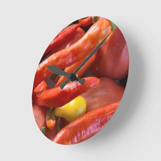 Rot vor Feuer Runde Wanduhr (Winkel)