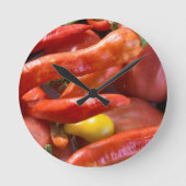 Rot vor Feuer Runde Wanduhr (Vorderseite)