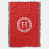 Rot, was griechischer Schlüsselrahmen, erstes Mono Decke (Vorderseite Vertikal)