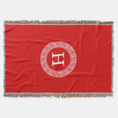 Rot, was griechischer Schlüsselrahmen, erstes Mono Decke (Vorderseite)