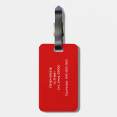 Rot, was griechischer Schlüsselrahmen, erstes Mono Gepäckanhänger (Rückseite vertikal)