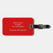 Rot, was griechischer Schlüsselrahmen, erstes Mono Gepäckanhänger (Rückseite horizontal)