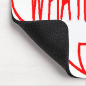 Rot was Sprache-Blase Mousepad (Ecke)