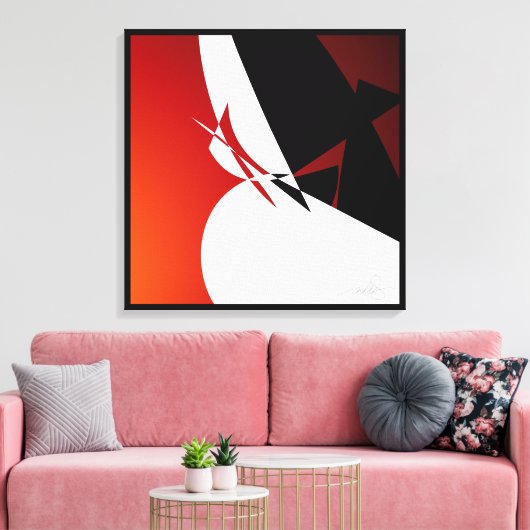 Rot wegsegeln leinwanddruck (Insitu (Wohnzimmer))