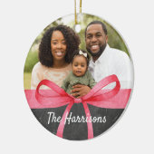 Rot | Weihnachten im Foto Keramik Ornament (Links)