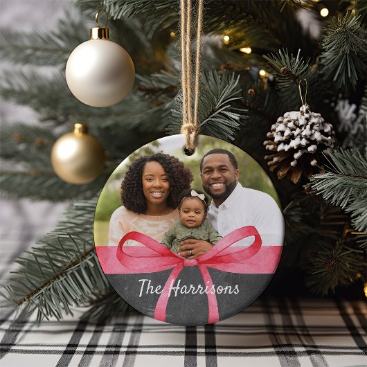 Rot | Weihnachten im Foto Keramik Ornament