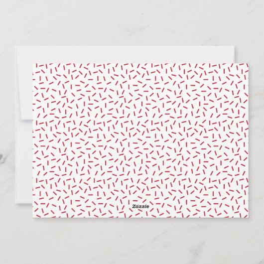 Rot | Weihnachtsgebäck Foto Feiertagskarte (Rückseite)