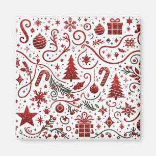 Rot-Weihnachtsmagnet Magnet