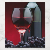 Rot Weinetikett (Einzelnes Label)