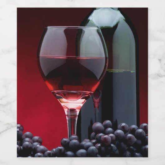 Rot Weinetikett (Einzelnes Label)