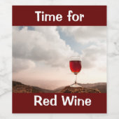 Rot Weinetikett (Einzelnes Label)