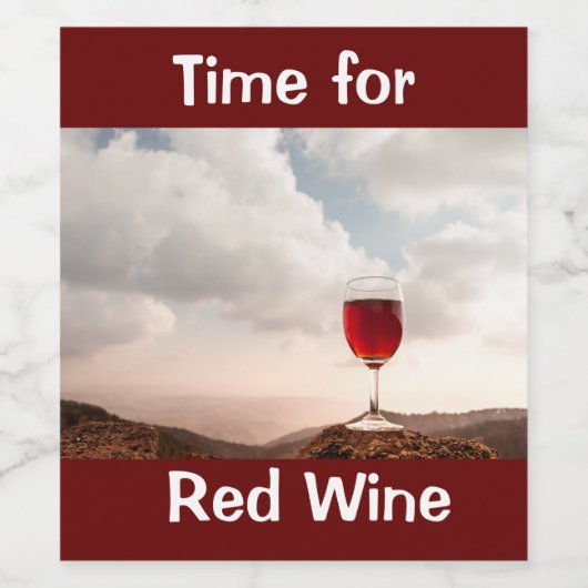 Rot Weinetikett (Einzelnes Label)