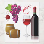 Rot Weinetikett (Einzelnes Label)